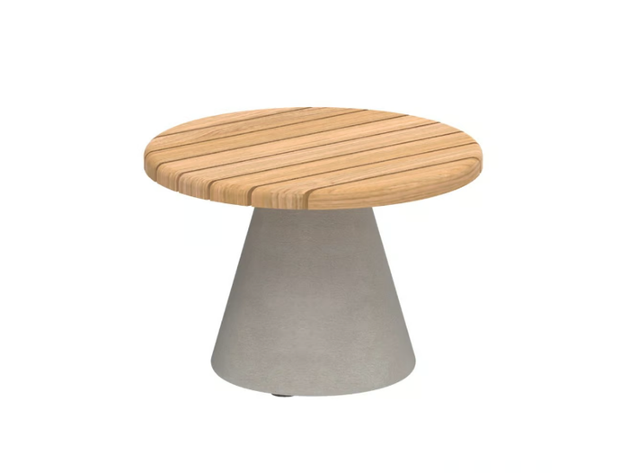 CONIX - Round teak garden side table _ Royal Botania